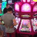 Thomas inspects the coin shove machines, SwiftKey does Namco Funscape, Westminster, London - 20th June 2017