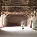 Harry seems small in the massive barn, A Wet Day at the Beach, Sea Palling, Norfolk - 16th July 2017