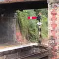 A view of the vintage signal through the bridge, The Humpty Dumpty Beer Festival, Reedham, Norfolk - 22nd July 2017