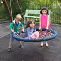 Harry, Analua and Fern on a swing, In The Sneem, An tSnaidhm, Kerry, Ireland - 1st August 2017