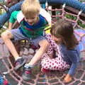 Harry and Lua are almost vertical on the swing, In The Sneem, An tSnaidhm, Kerry, Ireland - 1st August 2017