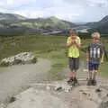 Fred and Harry on a rock, The Annascaul 10k Run, Abha na Scáil, Kerry, Ireland - 5th August 2017