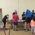 Isobel queues to sign up, The Annascaul 10k Run, Abha na Scáil, Kerry, Ireland - 5th August 2017