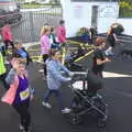 Finally, the walking pushchairs pass the start line, The Annascaul 10k Run, Abha na Scáil, Kerry, Ireland - 5th August 2017