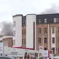 Smoke billows from the roof of the Blackrock Centre, Fire and Water: The Burning of the Blackrock Centre, County Dublin, Ireland - 12th August 2017