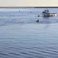 A boat bobs around on the River Ore, An Orford Day Out, Orford, Suffolk - 17th February 2018