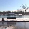 The Serpentine is quiet, Snowmageddon: The Beast From the East, Suffolk and London - 27th February 2018