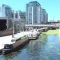 Longboats on the canal, A SwiftKey Lunch, Porchester Place,  Edgware Road, London - 27th June 2018