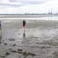 The boys on the mudflats, A Trip to Da Gorls, Monkstown Farm, County Dublin, Ireland - 4th August 2018