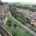 Looking down on the path up to the Porte d'Aude, The Château Comtal, Lastours and the Journey Home, Carcassonne, Aude, France - 14th August 2018