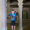 Harry in a stone window, The Château Comtal, Lastours and the Journey Home, Carcassonne, Aude, France - 14th August 2018