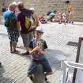 Fred eats his ice cream, The Château Comtal, Lastours and the Journey Home, Carcassonne, Aude, France - 14th August 2018