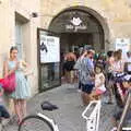 Harry and Isobel outside Toto Gelato, The Château Comtal, Lastours and the Journey Home, Carcassonne, Aude, France - 14th August 2018