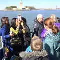 Selfies are taken, The Liberty Cruise and One World Trade Center, New York, United States - 23rd October 2018