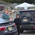 There's some sort of bird of prey in the sky, Pumpkin Picking at Alstede Farm, Chester, Morris County, New Jersey - 24th October 2018