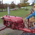 Harry pulls a lever, Pumpkin Picking at Alstede Farm, Chester, Morris County, New Jersey - 24th October 2018