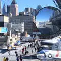 Even massive aircraft carriers need wing mirrors, Times Square, USS Intrepid and the High Line, Manhattan, New York - 25th October 2018