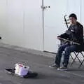 An Erhu player in a bleak concrete underpass, Times Square, USS Intrepid and the High Line, Manhattan, New York - 25th October 2018