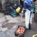 Trevor washes down some muddy apples, Apples and Fireworks, Carleton Rode and Palgrave, Suffolk - 4th November 2018