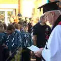 Some proctor or something does a speech, The Remembrance Sunday Parade, Eye, Suffolk - 11th November 2018