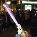 Harry waves a light sabre around, Norwich Lights and Isobel Sings, Norwich, Norfolk - 15th November 2018