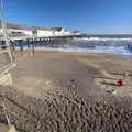 A wide-angled view of the beach, Sunset at the Beach, Southwold, Suffolk - 18th November 2018