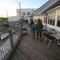 Harry and Isobel on the pier, Sunset at the Beach, Southwold, Suffolk - 18th November 2018