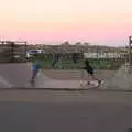 Harry and Fred are back on the skate park, Sunset at the Beach, Southwold, Suffolk - 18th November 2018