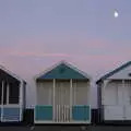 Beach huts in the gathering dark, Sunset at the Beach, Southwold, Suffolk - 18th November 2018