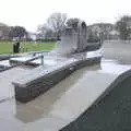 A wet skate part in the recreation ground, A Christmas Market, New Milton, Hampshire - 24th November 2018