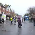 People mill around in the middle of New Milton, A Christmas Market, New Milton, Hampshire - 24th November 2018