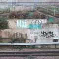 Railway graffiti, Christmas Carols at St. Margaret's, Thrandeston, Suffolk - 17th December 2018