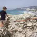 Fred inspects a tumble-down tower, Torrecilla Beach and the Nerja Museum, Andalusia, Spain - 17th April 2019