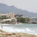 Waves crash on the rocks, Torrecilla Beach and the Nerja Museum, Andalusia, Spain - 17th April 2019
