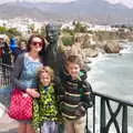 Posing by a statue of King Alfonso XII, Torrecilla Beach and the Nerja Museum, Andalusia, Spain - 17th April 2019