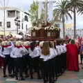 The cross heads off, An Easter Parade, Nerja, Andalusia, Spain - 21st April 2019