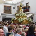 The final status heads off into the lanes, An Easter Parade, Nerja, Andalusia, Spain - 21st April 2019