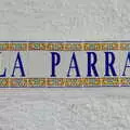 La Parra's tiled sign, An Easter Parade, Nerja, Andalusia, Spain - 21st April 2019