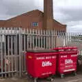 Biffa bins and some old warehouse building, A Mini Qualcomm Reunion, The Wrestlers, Cambridge - 26th April 2019