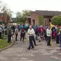 Milling around at the school, A St. George's Day Parade, Dickleburgh, Norfolk - 28th April 2019