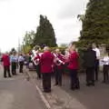 The band assembles, A St. George's Day Parade, Dickleburgh, Norfolk - 28th April 2019