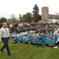 Scouts and Beavers sit down for a presentation, A St. George's Day Parade, Dickleburgh, Norfolk - 28th April 2019