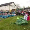 The dragon is slayed by St. George, A St. George's Day Parade, Dickleburgh, Norfolk - 28th April 2019