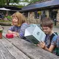 Fred looks at the menu suspiciously, Chagford Lido and a Trip to Parke, Bovey Tracey, Devon - 25th May 2019