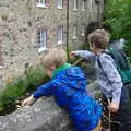 The boys look into the river, The Tom Cobley and a Return to Haytor, Bovey Tracey, Devon - 27th May 2019