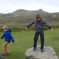 Harry and Fred on the rocks near Hay Tor, The Tom Cobley and a Return to Haytor, Bovey Tracey, Devon - 27th May 2019