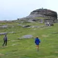 Fred and Harry run up to the higher bit of the tor, The Tom Cobley and a Return to Haytor, Bovey Tracey, Devon - 27th May 2019