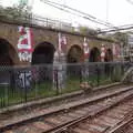 Graffiti letters on the railway arches, The BSCC at Redgrave and Railway Graffiti, Suffolk and London - 7th August 2019