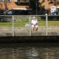 Someone contemplates the River Avon (or River River), A Boat Trip on the River, Stratford upon Avon, Warwickshire - 14th September 2019