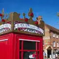 A strangely-crowned K6 phone box on Waterside, A Boat Trip on the River, Stratford upon Avon, Warwickshire - 14th September 2019